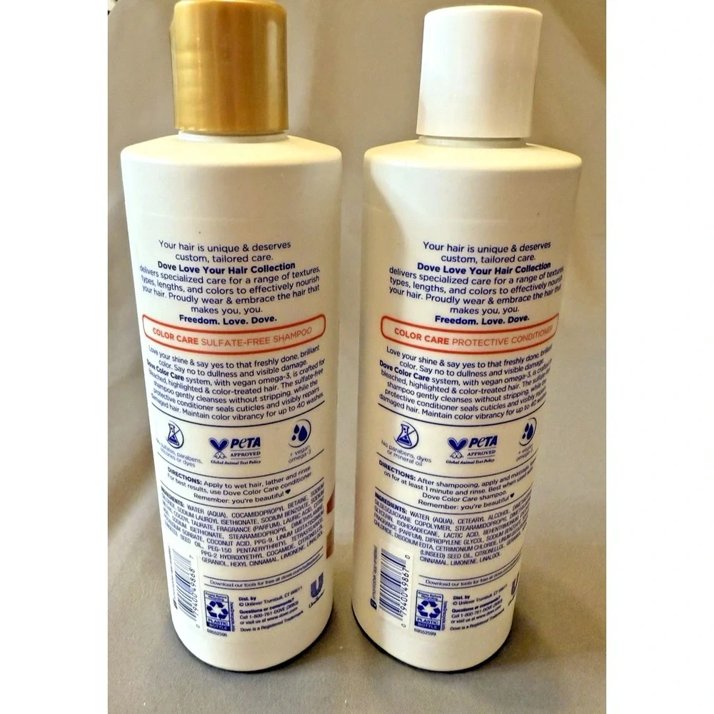 DOVE‎ Love Your Shine Color Care Sulfate Free Shampoo & Conditioner 13 fl oz - Picture 3 of 4